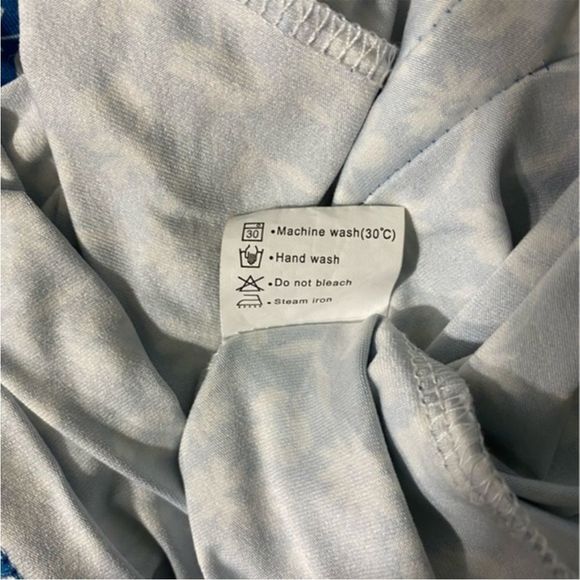 Hocosit Size XL Blouse Pleated Button Front Floral Print Short Ruffle Sleeve - Picture 9 of 9